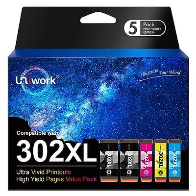 Ink Cartridge Replacement For Epson 302Xl Ink Combo Pack 302 Xl T302Xl For  Expression Premium Xp-6000 Xp-6100 Printer (Black Photo Black Cyan Magenta  Yellow, 5-.. 