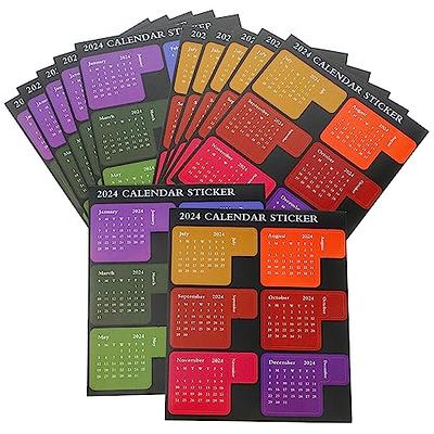 Office Decor 12 Sheets of Calendar Stickers 2024 Schedule Calendar Stickers  Monthly Calendar Stickers Sticky Tabs Planner Sticker for Bullet Notebook Journal  Stickers for Adults - Yahoo Shopping