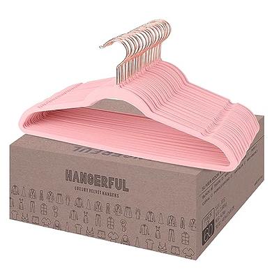 Simplify Kids 100 Pack Velvet Hangers in Pink 