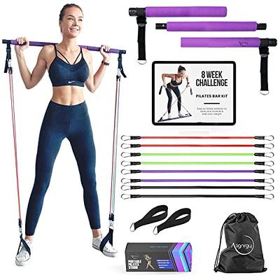 Pilates Bar Kit, ALongSong Gym Bar Kit with 6 Resistance Bands  (20/30/40lb), Portable Home Workout Equipment Adjustable Height Bands Bar Pilates  Exercise Equipment Bar Kit for Home Full-Body Workouts - Yahoo Shopping