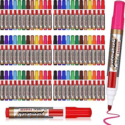  Reaeon Permanent Markers, 30 Colored Fine Point Permanent  Marker Pens, Works On Paper, Glass, Metal, Ceramics : Office Products