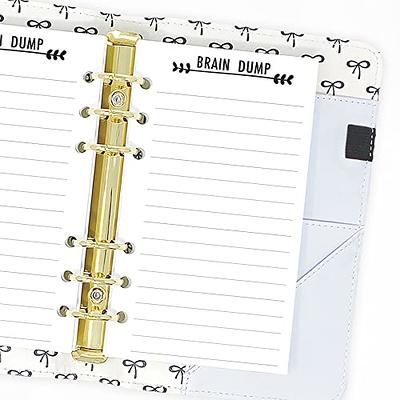 Personal Brain Dump Planner Insert Refill, 3.74 x 6.73 inches, Pre-Punched  for 6-Rings to Fit Filofax, LV MM, Kikki K, Moterm and Other Binders, 30  Sheets Per Pack - Yahoo Shopping