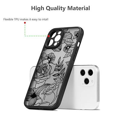 Compatible with iPhone 13 Pro Max Case Square, Cute Luxury Full Camera Lens  Protection & Reinforced Corners Shockproof Electroplate Edge Bumper TPU  Silicone Case [6.7 inches] -Candy Black 