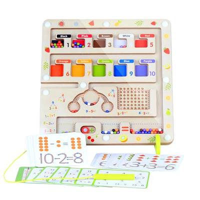 Magnetic Wooden Fishing Game Toy Abc Math Educational Fun For