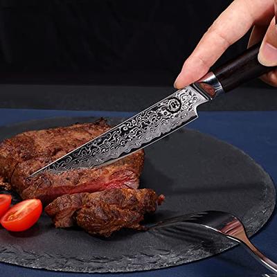 5 inch Steak Knives (Non-Serrated) - Carbon Series - Set of 4