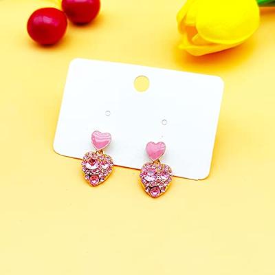 Valentines Heart Earrings Valentines Earrings for Women CZ Heart