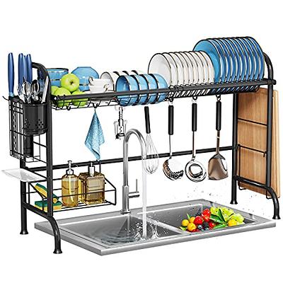MERRYBOX Over The Sink Dish Drying Rack, SS65-03 Adjustable Length