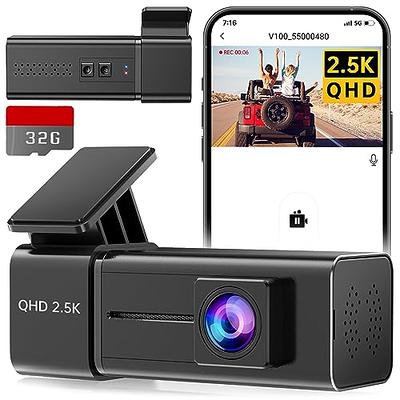 Dash Cam WiFi 2.5K 1440P Front Dash Camera for Cars, E-YEEGER Car Camera  Mini Dashcams with App, Night Vision, 24H Parking Mode, G-Sensor, Loop  Recording, Free 32G Card, Support 256GB Max 