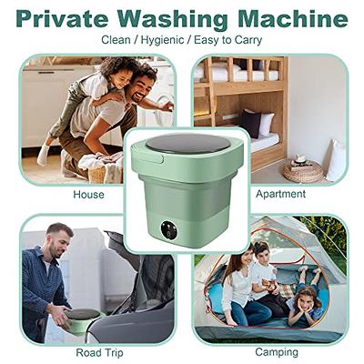 Portable Mini Washing Machine, Ultrasonic Turbine Washer Portable Washing  Machine Portable Bucket Washer for Underwear Socks Baby Clothes(green) -  Yahoo Shopping