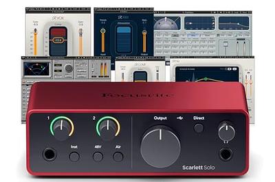 Focusrite Scarlett 2i2 Studio 4th Gen 2-In 2-Out USB Audio Interface  Recording Bundle