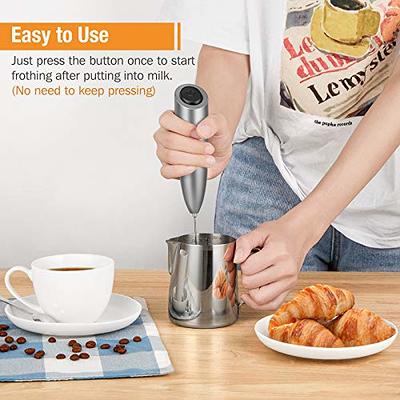 Milk Frother Handheld Battery Operated Whisk Foam Maker For Coffee