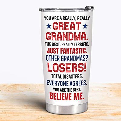 aoselan Gifts for Grandma - Grandma Gifts from Grandchildren - Grandma  Christmas Gifts, Grandma Birthday Gifts - 20oz Rose Grandma Stainless Steel  Tumbler 