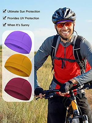 6 Pcs Men Cooling Skull Cap Helmet Liner Sweat Wicking Beanie Head Wrap Bicycle Cycling Running Hat