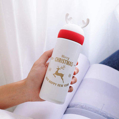 Christmas Reindeer Stainless Steel Water Bottle