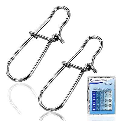 SINGMATOOLS 100 Pack snap on Swivel Fishing Clasp Swivel sea Striker Fast  Snaps Fishing Clip Fishing