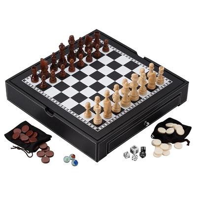 Trademark Games Modern Chess Set - Acrylic Chess Board with 32