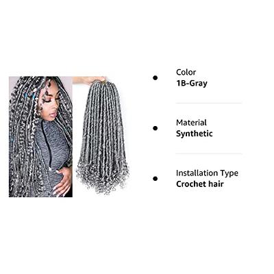 Goddess Locs Crochet Hair 6 Packs 20 Inch Straight Faux Locs Crochet Hair  for Black Women, Crochet Pre-Looped Curly Hair Soft Faux Locs Synthetic