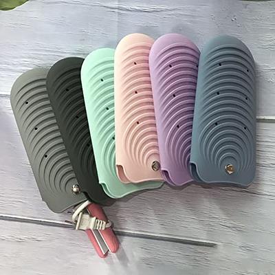 Heat Resistant Silicone Mat Pouch, Portable styling heat mat, Curling Iron  pad Cover, Hair Straightener Travel bag Case, for Flat Iron, Hot Waver,  Salon Tools Appliances, Light Grey 