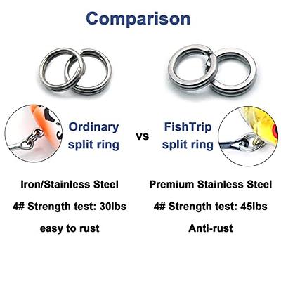 AMYSPORTS Stainless Steel Split Rings Saltwater High Strength