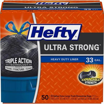 Hefty Ultra Strong Large Trash Bags, 33 Gallon, 40 Count - Fabuloso Scent