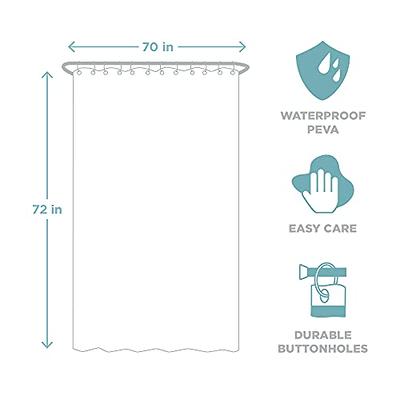 Zenna Home Waterproof PEVA Shower Curtain or Shower Liner with 9 Mesh  Storage Pockets, 70 x 72, Bathroom Organizer, Clear - Yahoo Shopping