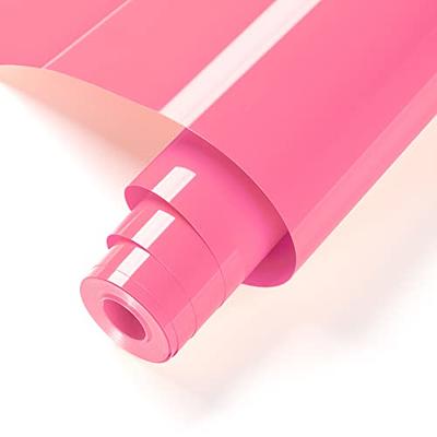 CRECRAFT HTV Vinyl Rolls Heat Transfer Vinyl - 12''x 15ft Pink HTV