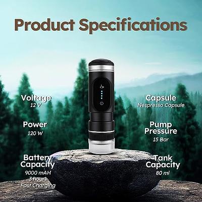 KuroShine Portable Coffee Maker for Compact & Fast Coffee on-the-go: Mini Espresso  Machine, Portable Espresso Maker, Portable Battery Operated Coffee Maker for  Travel or Camping Outdoor Use in the Car - Yahoo