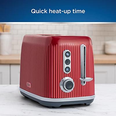 4 Slice Toaster with Extra Wide Slots & Removable Crumb Tray, Longdeem  Retro Stainless Steel Toasters