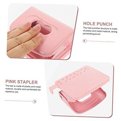 2 Hole Puncher Mini Stapler Rose Gold Stapler Clear Stapler Nordic