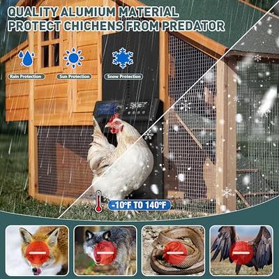 Automatic Chicken Coop Door Solar Powered Chicken Coop Door Opener with  Timer & Light Sensor Multi-Modes Poultry Opener