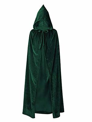 Long Hooded Velvet Cloak Cosplay Costume Role Play - Women