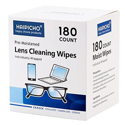  Eyeglass Cleaner Lens Wipes - 600 Pre-Moistened Individual  Wrapped Packets in Hangable Box for Wall, Glasses Cleaner Wipe Safely  Cleans Eye Glasses, Sunglasses, Screens & Electronics