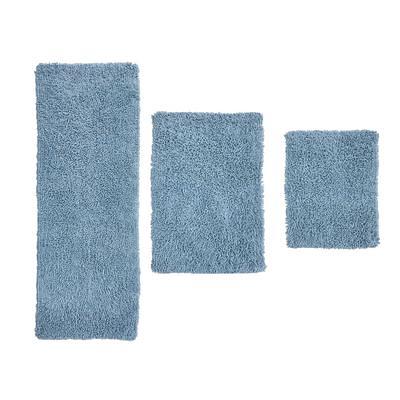 Double Ruffle Collection Absorbent Cotton Machine Washable Bath Rug - Yahoo  Shopping