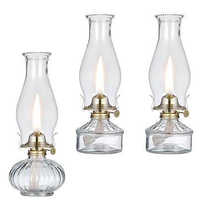Oil Lamp Glass Kerosene (Large), Kerosene Oil Lantern, Hurricane Lamp, Oil  Lamps for Indoor Use Decor