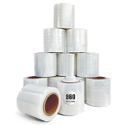 Ox Plastics Plastic Film Pallet Wrap with Handle, 5 x 1000 Feet, 80 Gauge, Clear Shrink Stretch Wrap Roll, Furniture, Boxes, Pallets, Industrial Strength, Made in