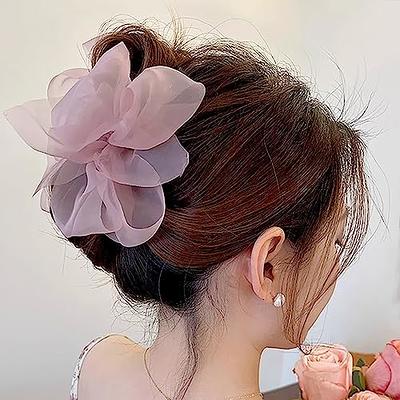  FOMIYES 2pcs snowflake hairpin Ponytail Hair Rings hair clips  for women clip for thick hair claw clips for girls hair gems for women  girls barrettes for hair decorative hair clip