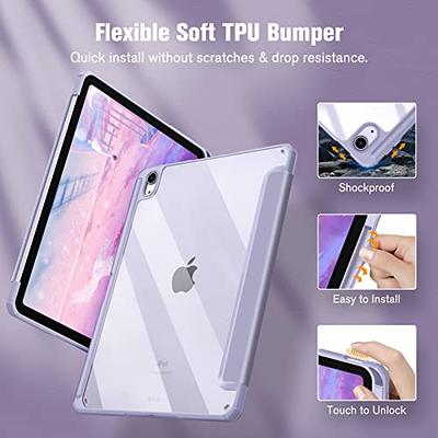 Fintie Hybrid Slim Case for iPad Pro 11-inch (4th / 3rd Generation)  2022/2021 - [Built-in Pencil Holder] Shockproof Cover w/Clear Transparent  Back