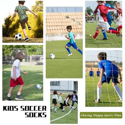 2 Pack Kids Soccer Socks Boys Toddler Knee High Socks Girls Boys Soccer  Socks Kids Tube Socks with Stripes Baby Socks 