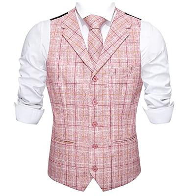 Barry.wang Men's Plaid Check Tie Set