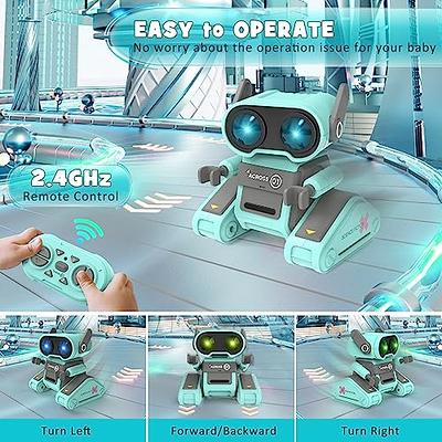 Robot Toys for Boys Girls, Rechargeable Remote Control Emo Robots with  Auto-Demonstration, Flexible Head & Arms, Dance Moves, Music, Shining LED  Eyes