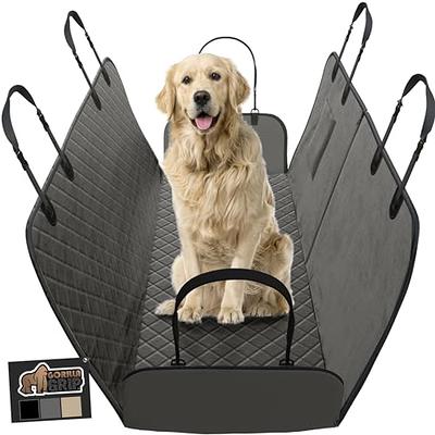 Dog Car Seat Cover Waterproof Scratchproof Pet Car Rear Protector Mat Pet  Back Seat Hammock with 2 Door Slide Straps for Car Truck SUV