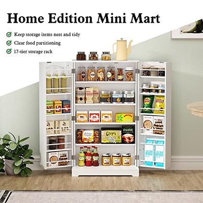 41 Farmhouse Kitchen Pantry Cabinet Storage Organizer with Adjustable  Shelves