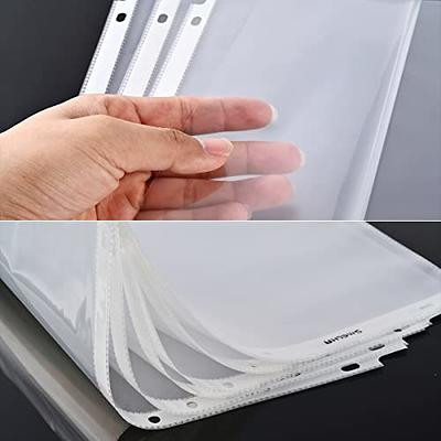 11-Hole Clear Sheet Protectors, Holds 8.5 x 11 inch Sheets, 9.25 x