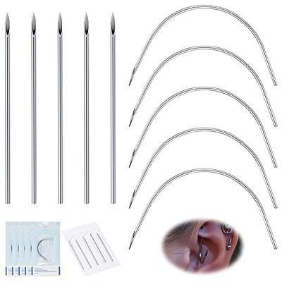 100 Pieces Body Piercing Hollow Needles with Stainless Steel Forceps Mixed  Sizes 12G 14G 16G 18G 20G Ear Piercing Needles for Belly Ear Tongue Piercing  Tools