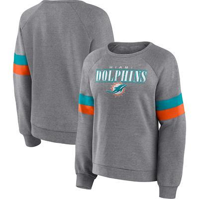 Women's Fanatics Branded Heathered Gray Miami Dolphins Big Role Raglan  Pullover Sweatshirt - Yahoo Shopping
