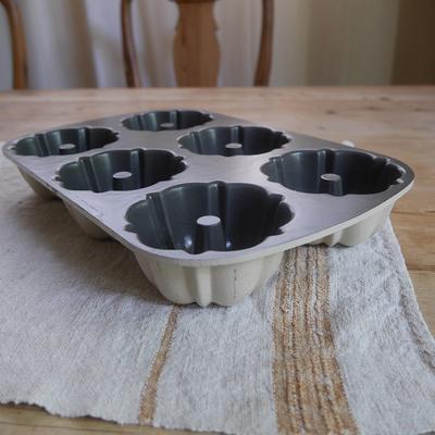  3PCS Mini Bundt Cake Pan, 6Cavity Heritage