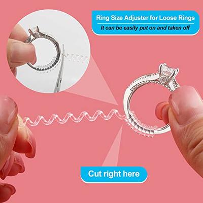 10 Pack 6 Sizes Invisible Ring Size Adjuster for Loose Rings Jewelry Guard  Spacer Fitter Rings Sizer Tightener Tools