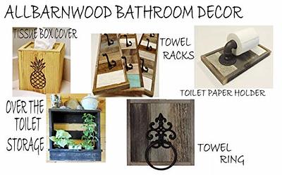 Barn Wood Toilet Paper Holder, Rustic Toilet Paper Hanger With