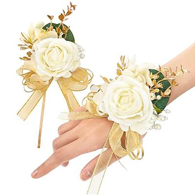 Wedding Wrist Corsage Bridesmaids Bracelet Silk Flower Wrist Corsage  Bracelets