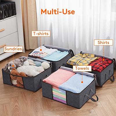 Lifewit 10 Pack Storage Bags, 90L Large Storage Bins with Lids, Closet  Organizers and Storage, Foldable Clothes Storage Containers with Reinforced  Handles for Clothing, Blanket, Comforters, Gray - Yahoo Shopping